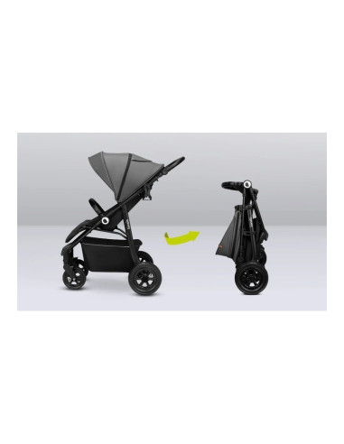 BN-LO-NATT_BLACK_ONYX,Lionelo - Carucior sport Natt, De la nastere, Cu accesorii si capotina XXL reglabila, 0 - 22 kg, Conform c