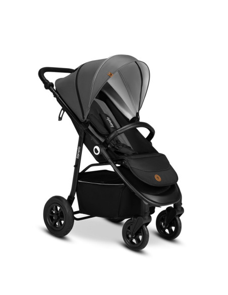 BN-LO-NATT_GREY_STONE,Lionelo - Carucior sport Natt, De la nastere, Cu accesorii si capotina XXL reglabila, 0 - 22 kg, Conform c