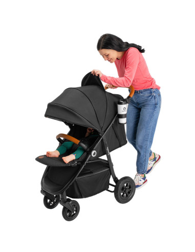 BN-LO-NATT_GREY_STONE,Lionelo - Carucior sport Natt, De la nastere, Cu accesorii si capotina XXL reglabila, 0 - 22 kg, Conform c