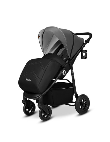 BN-LO-NATT_GREY_STONE,Lionelo - Carucior sport Natt, De la nastere, Cu accesorii si capotina XXL reglabila, 0 - 22 kg, Conform c