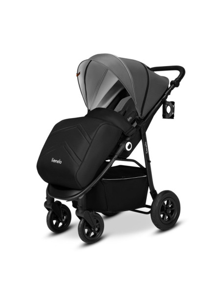 BN-LO-NATT_GREY_STONE,Lionelo - Carucior sport Natt, De la nastere, Cu accesorii si capotina XXL reglabila, 0 - 22 kg, Conform c