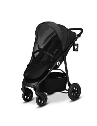 BN-LO-NATT_GREY_STONE,Lionelo - Carucior sport Natt, De la nastere, Cu accesorii si capotina XXL reglabila, 0 - 22 kg, Conform c