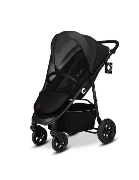 BN-LO-NATT_GREY_STONE,Lionelo - Carucior sport Natt, De la nastere, Cu accesorii si capotina XXL reglabila, 0 - 22 kg, Conform c