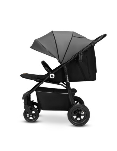 BN-LO-NATT_GREY_STONE,Lionelo - Carucior sport Natt, De la nastere, Cu accesorii si capotina XXL reglabila, 0 - 22 kg, Conform c