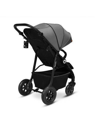 BN-LO-NATT_GREY_STONE,Lionelo - Carucior sport Natt, De la nastere, Cu accesorii si capotina XXL reglabila, 0 - 22 kg, Conform c