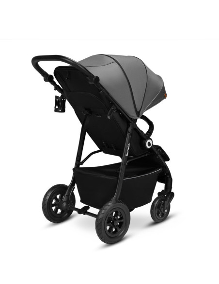 BN-LO-NATT_GREY_STONE,Lionelo - Carucior sport Natt, De la nastere, Cu accesorii si capotina XXL reglabila, 0 - 22 kg, Conform c