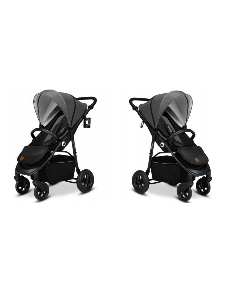 BN-LO-NATT_GREY_STONE,Lionelo - Carucior sport Natt, De la nastere, Cu accesorii si capotina XXL reglabila, 0 - 22 kg, Conform c