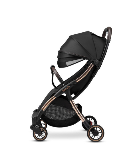 BN-LO-JULIE_ONE_BLACK_GOLD,Lionelo - Carucior sport Julie One, De la nastere, Greutate redusa, Cu accesorii, Cadru din aluminiu,