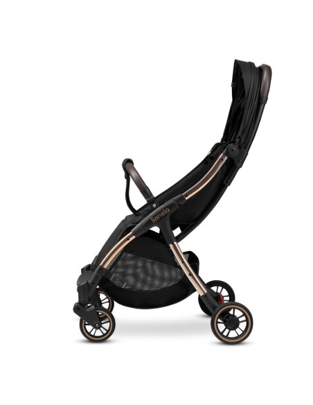 BN-LO-JULIE_ONE_BLACK_GOLD,Lionelo - Carucior sport Julie One, De la nastere, Greutate redusa, Cu accesorii, Cadru din aluminiu,
