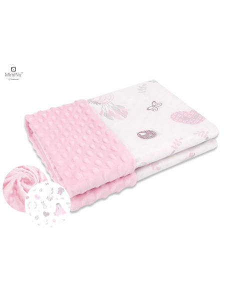 BN-6426972020091,MimiNu - Set pentru bebelusi, 6+1 piese, Cu paturica de infasat, Prosop, Paturica, Cearceaf 120x60 cm, Fata de 