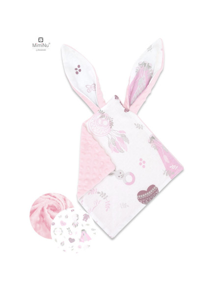 BN-6426972020091,MimiNu - Set pentru bebelusi, 6+1 piese, Cu paturica de infasat, Prosop, Paturica, Cearceaf 120x60 cm, Fata de 