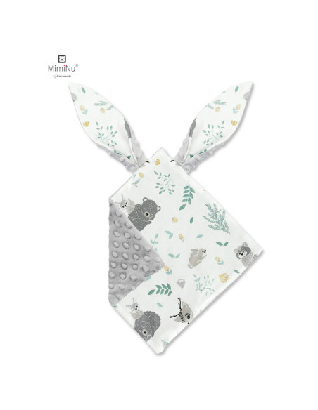 BN-6426972020145,MimiNu - Set pentru bebelusi, 6+1 piese, Cu paturica de infasat, Prosop, Paturica, Cearceaf 120x60 cm, Fata de 