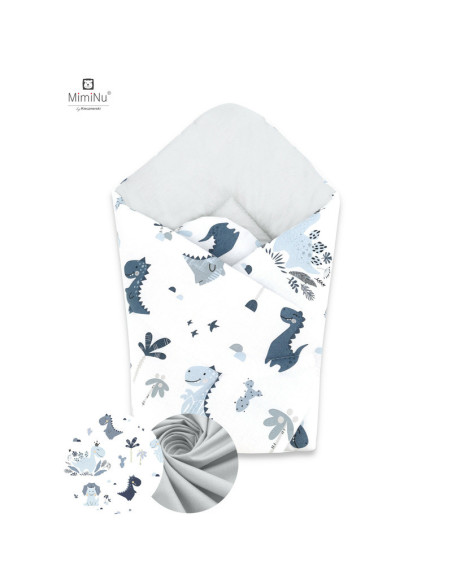 BN-6426972020190,MimiNu - Set pentru bebelusi, 6+1 piese, Cu paturica de infasat, Prosop, Paturica, Cearceaf 120x60 cm, Fata de 