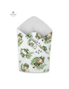 BN-6426972020510,MimiNu - Paturica de infasat cu doua fete, Cu multiple utilizari, Cu inchidere arici velcro, Dimensiune 75x75 c