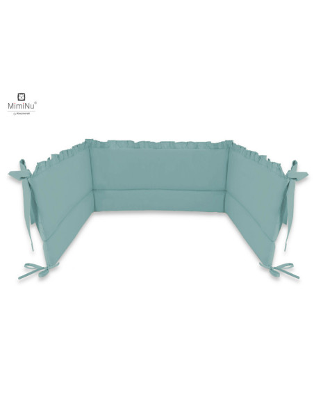 BN-6426972020541,MimiNu - Aparatoare pentru patut 120x60 cm, Cu volanase, Din bumbac certificat Oeko Tex Standard 100, Cu inalti