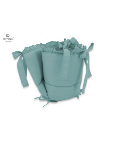 BN-6426972020541,MimiNu - Aparatoare pentru patut 120x60 cm, Cu volanase, Din bumbac certificat Oeko Tex Standard 100, Cu inalti 2
