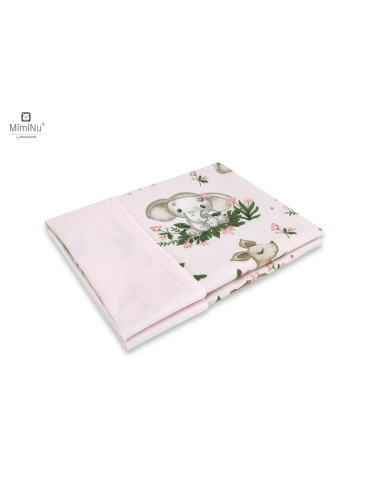 BN-6426972020572,MimiNu - Paturica pufoasa cu doua fete, Dimensiune 75x100 cm, Din tesatura de catifea si bumbac, Materiale cert