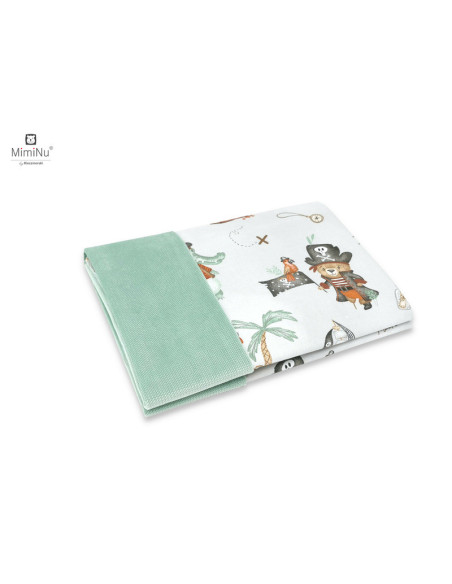 BN-6426972020596,MimiNu - Paturica pufoasa cu doua fete, Dimensiune 75x100 cm, Din tesatura de catifea si bumbac, Materiale cert