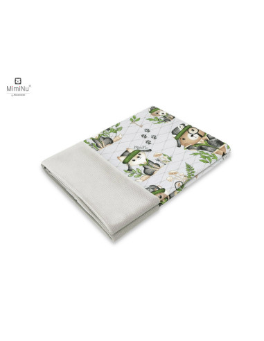 BN-6426972020602,MimiNu - Paturica pufoasa cu doua fete, Dimensiune 75x100 cm, Din tesatura de catifea si bumbac, Materiale cert