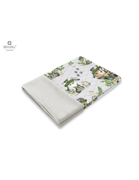 BN-6426972020602,MimiNu - Paturica pufoasa cu doua fete, Dimensiune 75x100 cm, Din tesatura de catifea si bumbac, Materiale cert
