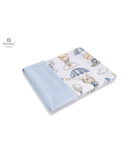 BN-6426972020633,MimiNu - Paturica pufoasa cu doua fete, Dimensiune 75x100 cm, Din tesatura de catifea si bumbac, Materiale cert