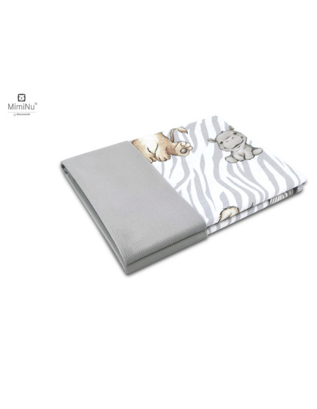 BN-6426972020664,MimiNu - Paturica pufoasa cu doua fete, Dimensiune 75x100 cm, Din tesatura de catifea si bumbac, Materiale cert