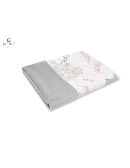 BN-6426972020695,MimiNu - Paturica pufoasa cu doua fete, Dimensiune 75x100 cm, Din tesatura de catifea si bumbac, Materiale cert