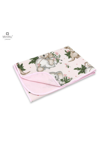 BN-6426972020787,MimiNu - Paturica moale cu doua fete, Dimensiune 75x100 cm, Din bumbac certificat Oeko Tex Standard 100, Design