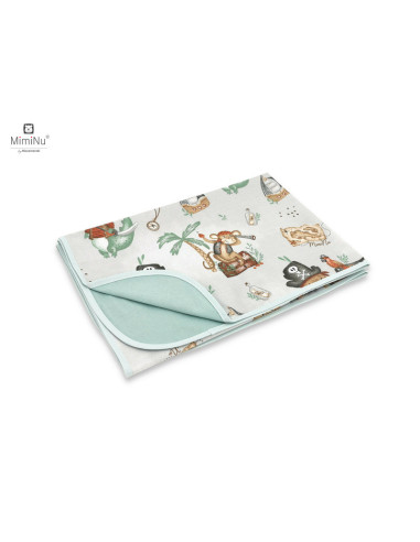 BN-6426972020800,MimiNu - Paturica moale cu doua fete, Dimensiune 75x100 cm, Din bumbac certificat Oeko Tex Standard 100, Design