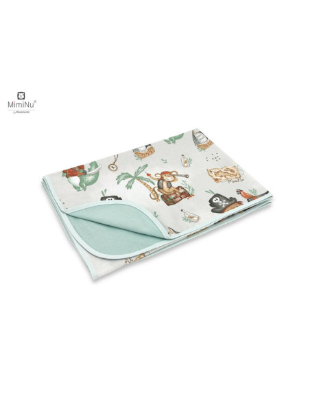 BN-6426972020800,MimiNu - Paturica moale cu doua fete, Dimensiune 75x100 cm, Din bumbac certificat Oeko Tex Standard 100, Design