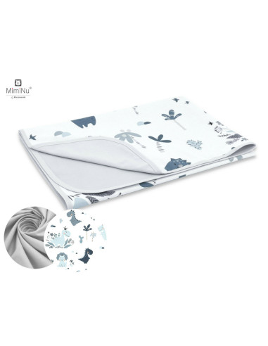 BN-6426972020817,MimiNu - Paturica moale cu doua fete, Dimensiune 75x100 cm, Din bumbac certificat Oeko Tex Standard 100, Dino G