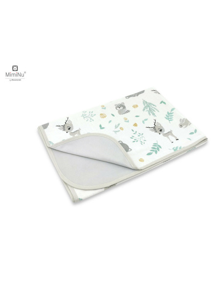 BN-6426972020848,MimiNu - Paturica moale cu doua fete, Dimensiune 75x100 cm, Din bumbac certificat Oeko Tex Standard 100, Forest