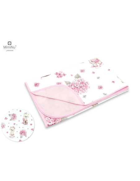 BN-6426972020879,MimiNu - Paturica moale cu doua fete, Dimensiune 75x100 cm, Din bumbac certificat Oeko Tex Standard 100, Design