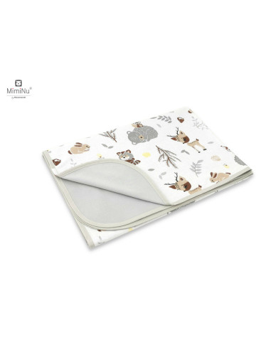 BN-6426972020886,MimiNu - Paturica moale cu doua fete, Dimensiune 75x100 cm, Din bumbac certificat Oeko Tex Standard 100, Forest