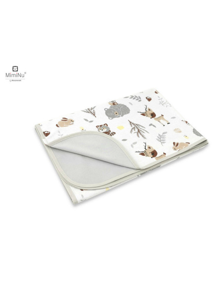 BN-6426972020886,MimiNu - Paturica moale cu doua fete, Dimensiune 75x100 cm, Din bumbac certificat Oeko Tex Standard 100, Forest