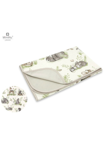 BN-6426972020954,MimiNu - Paturica moale cu doua fete, Dimensiune 75x100 cm, Din bumbac certificat Oeko Tex Standard 100, Design