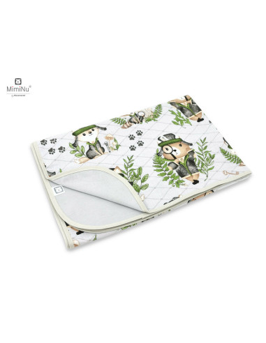 BN-6426972020961,MimiNu - Paturica moale cu doua fete, Dimensiune 75x100 cm, Din bumbac certificat Oeko Tex Standard 100, Design