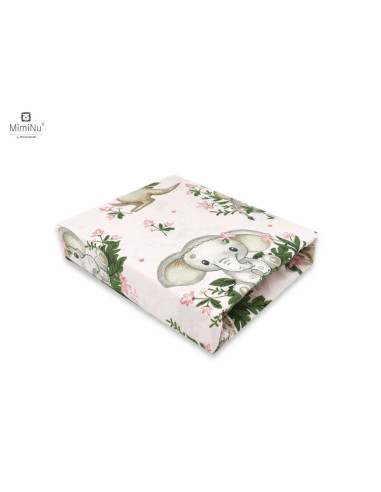 BN-6426972021166,MimiNu - Cearceaf cu elastic pentru patut leagan sau patut co-sleeper, Dimensiune 90x40 cm, Din bumbac certific