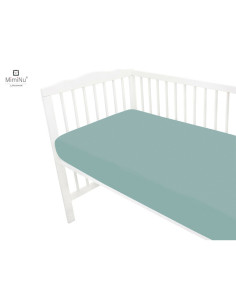 BN-6426972021234,Miminu - Cearceaf cu elastic pentru patut leagan sau patut co-sleeper, Dimensiune 90x40 cm, Din bumbac certific 2
