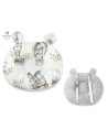 BN-6426972021531,MimiNu - Perna bebelusi Ursulet, Multifunctionala, Cu doua fete, Tesatura pufoasa minky si bumbac, Materiale ce