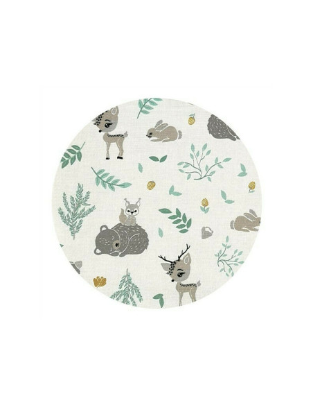 BN-6426972021982,Miminu - Cearceaf cu elastic, Din bumbac certificat Oeko Tex Standard 100, Pentru pat 160x80 cm, Forest Friends