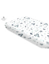 BN-6426972022033,Miminu - Cearceaf cu elastic, Din bumbac certificat Oeko Tex Standard 100, Pentru pat 160x80 cm, Baby Shower Bl