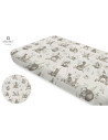 BN-6426972022057,Miminu - Cearceaf cu elastic, Din bumbac certificat Oeko Tex Standard 100, Pentru pat 160x80 cm, Design, Calm F
