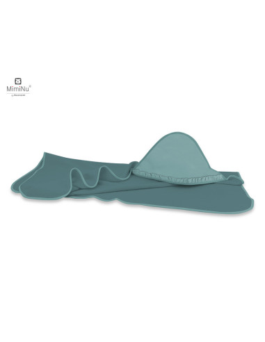 BN-6426972022279,MimiNu - Prosop mare cu gluga si volanas, Dimensiune 100x100 cm, Din bumbac si thermo fleece, Materiale certifi