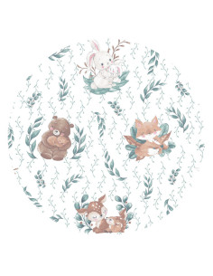 BN-6426972022309,MimiNu - Halat de baie cu urechi 2 - 5 ani, Moale, Cu buzunare, Cu cordon, Din bumbac si thermo fleece, Materia 2