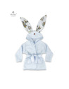 BN-6426972022422,MimiNu - Halat de baie cu urechi 2 - 5 ani, Moale, Cu buzunare, Cu cordon, Din bumbac si thermo fleece, Materia