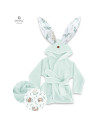 BN-6426972022484,MimiNu - Halat de baie cu urechi 5 - 7 ani, Moale, Cu buzunare, Cu cordon, Din bumbac si thermo fleece, Materia