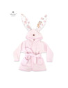 BN-6426972022538,MimiNu - Halat de baie cu urechi 5 - 7 ani, Moale, Cu buzunare, Cu cordon, Din bumbac si thermo fleece, Materia
