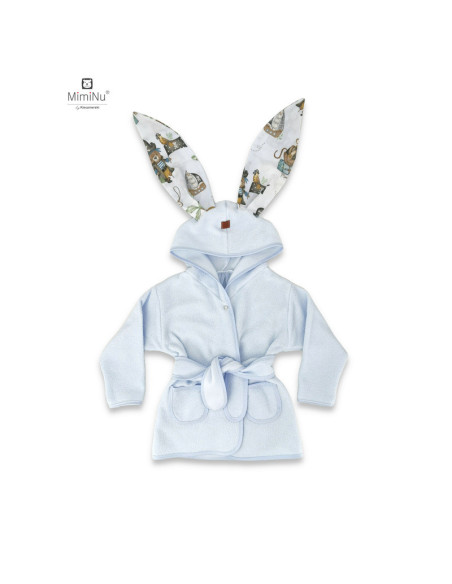 BN-6426972022606,MimiNu - Halat de baie cu urechi 5 - 7 ani, Moale, Cu buzunare, Cu cordon, Din bumbac si thermirates fleece, Ma