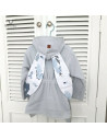 BN-6426972022644,MimiNu - Halat de baie cu urechi 6 - 24 luni, Moale, Cu buzunare, Cu cordon, Din bumbac si thermo fleece, Mater